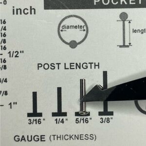 Flat back threaded titanium stud